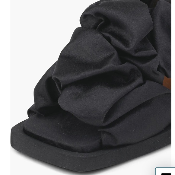 Ganni runched fabric sandals - Picture 3 of 9